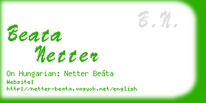 beata netter business card